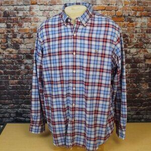 Polo Ralph Lauren Classic Fit Button Down Shirt Plaid Flesh Pony Mens XL
